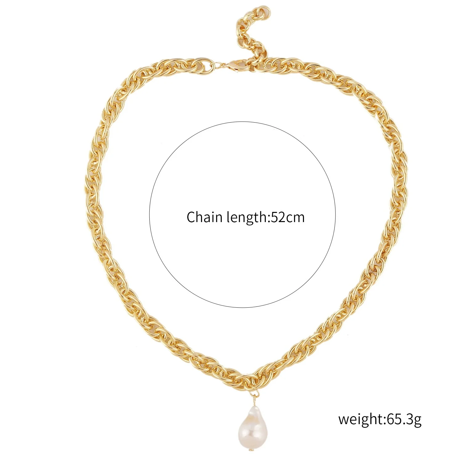 Pearl Cross Pendant Necklace Alloy Box Chain Electroplated Retro Exaggerated Multilayer Women's Accessories - Image 12