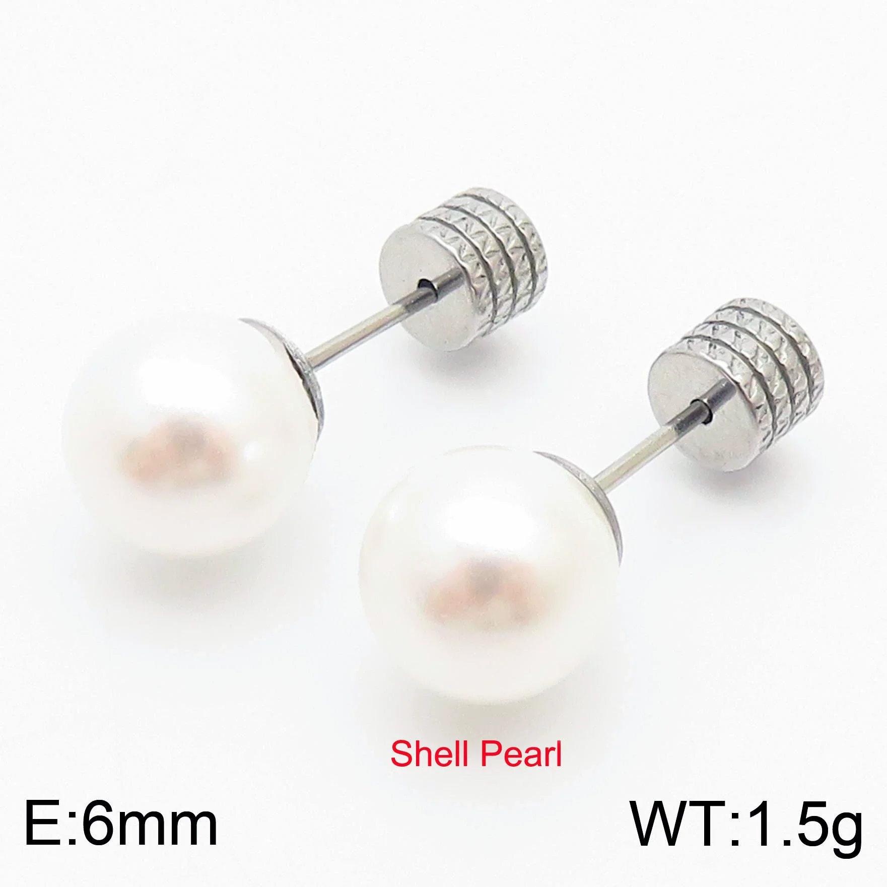 Pearl Earrings Titanium Steel Geometric Light Luxury Electroplating - Image 13