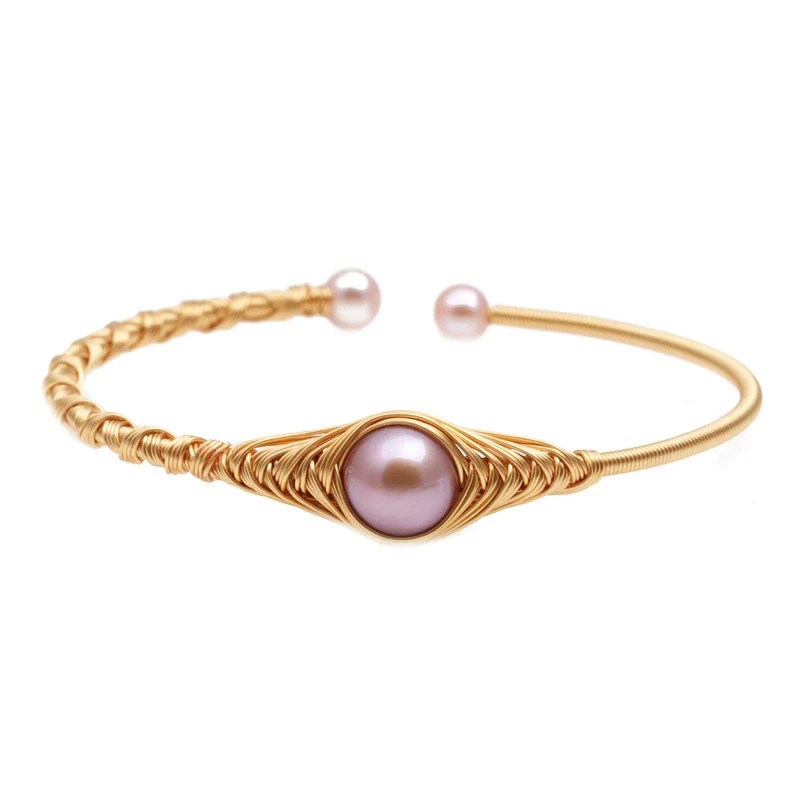 Pearl Geometric Woven Bracelet - Image 5