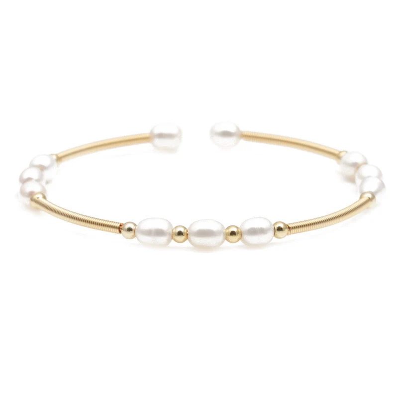 Pearl Geometric Woven Bracelet - Image 7