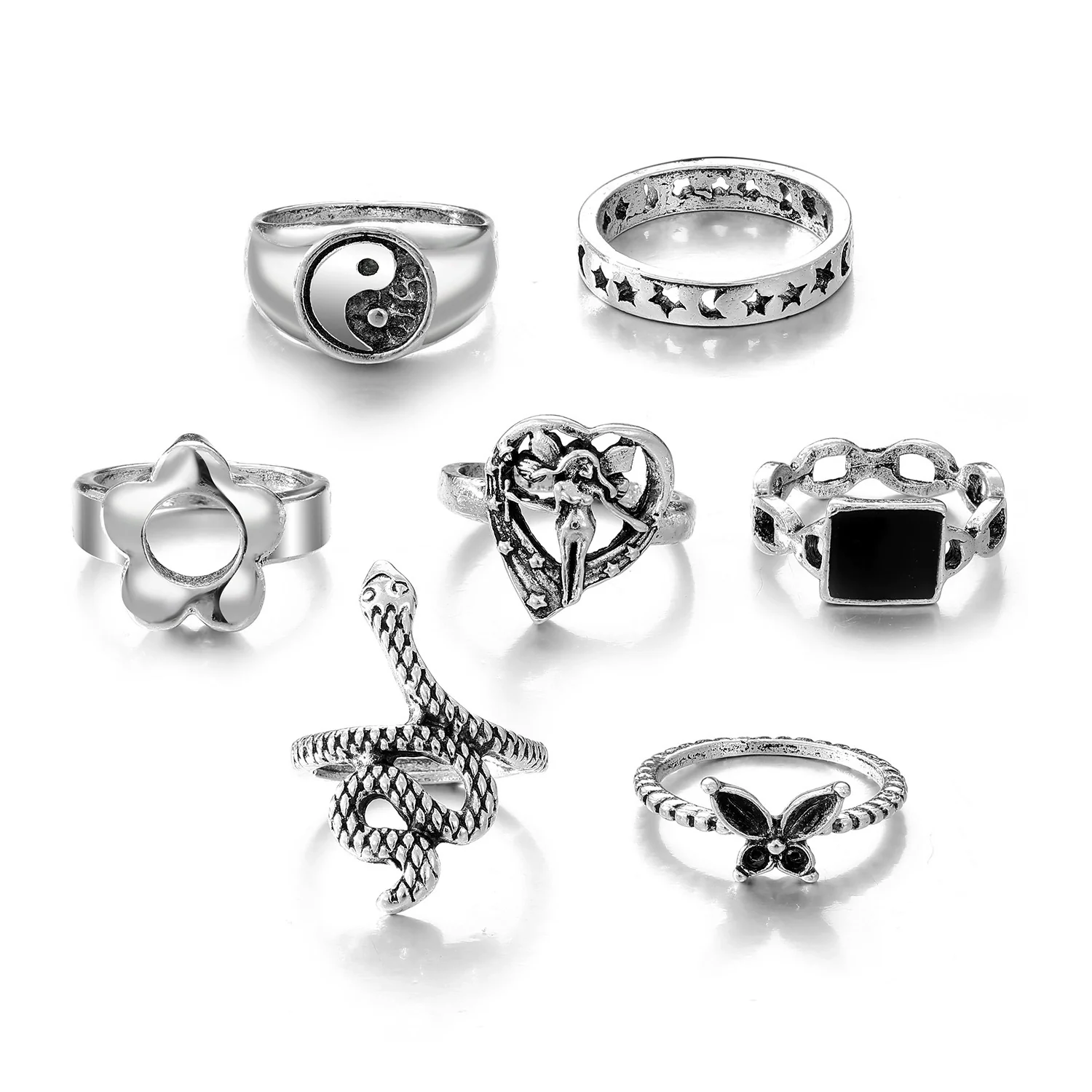 Pearl Jewelry Set Mixed Materials Heart Water Drop Bell Pattern Highend Style Set With Diamonds - Image 13
