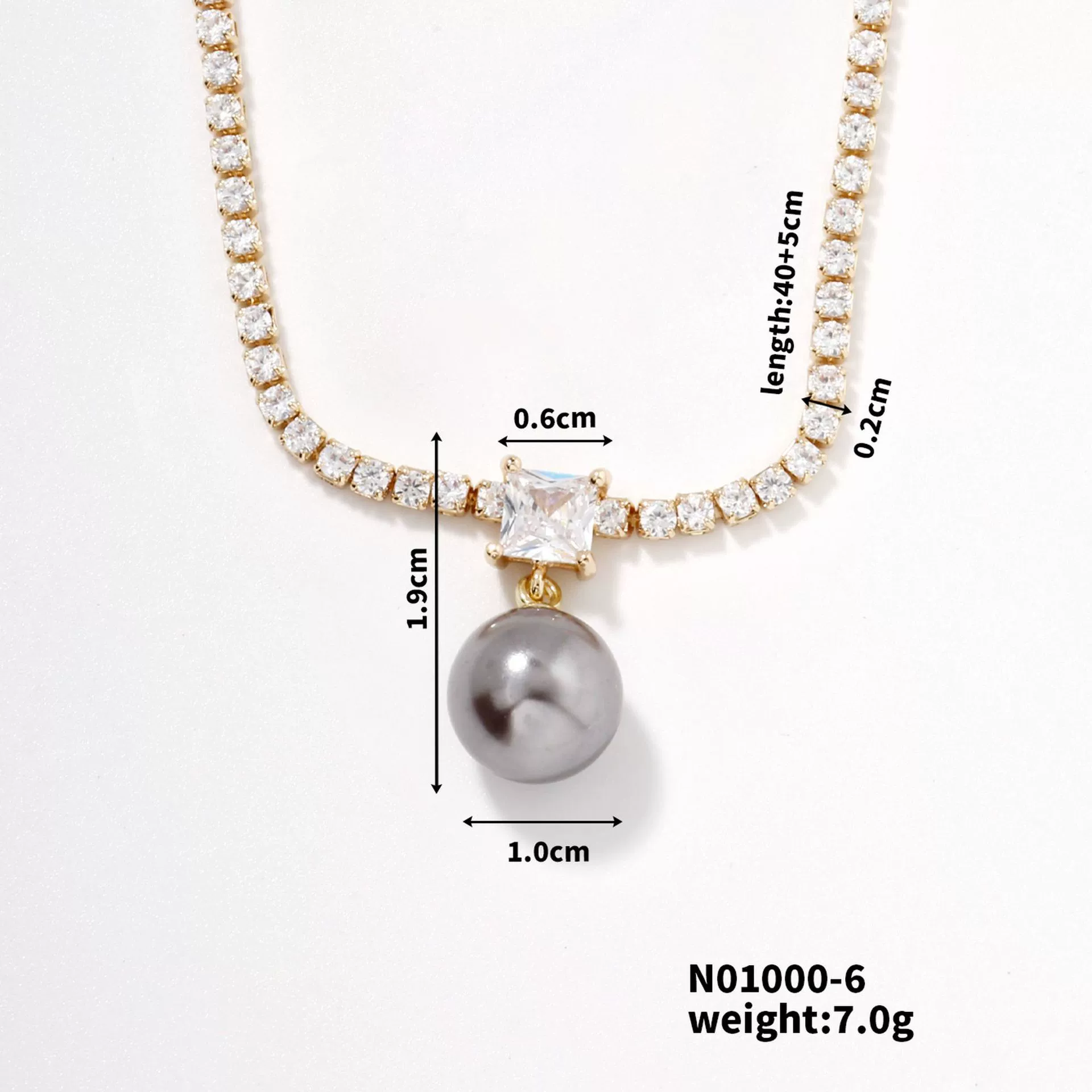 Pearl Pendant Jewelry Copper Geometric Electroplating For Women - Image 11