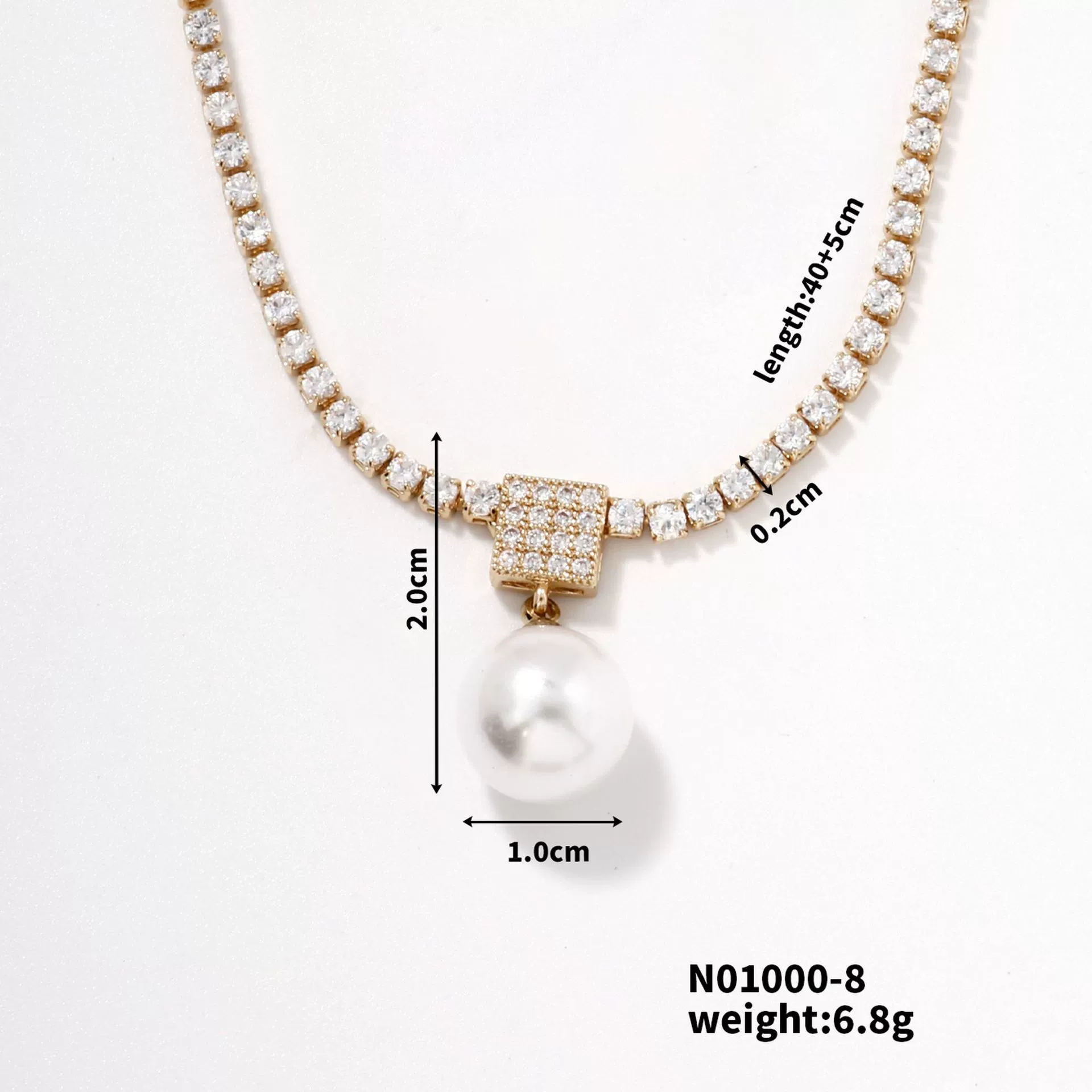 Pearl Pendant Jewelry Copper Geometric Electroplating For Women - Image 13