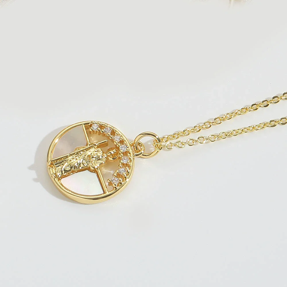 Pendant Mixed Gemstone Inlaid Copper Simple Retro Oval Animals Zodiac Electroplating Design Unisex - Image 11