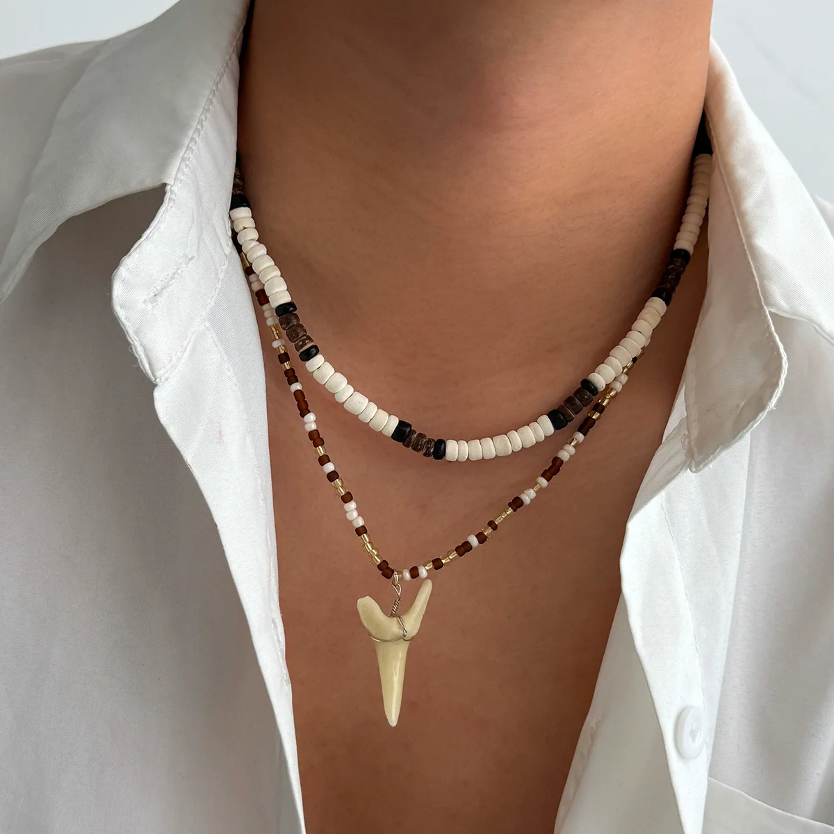 Pendant Necklace Alloy Plastic Geometric Handmade For Men - Image 3