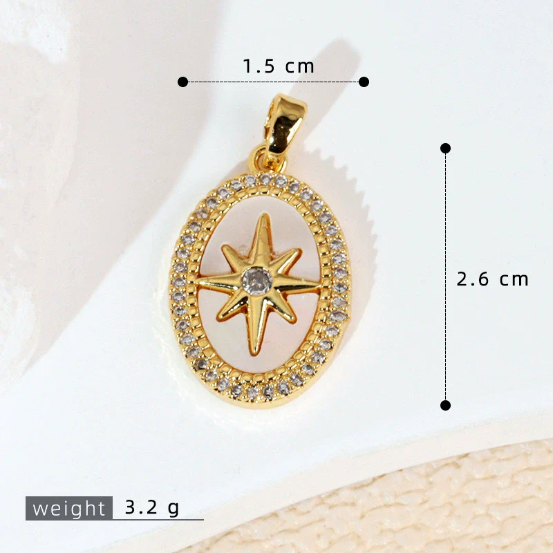 Pendant Necklace Copper Geometric Constellation Star Vintage Electroplating Women's Diy Jewelry Accessories - Image 13