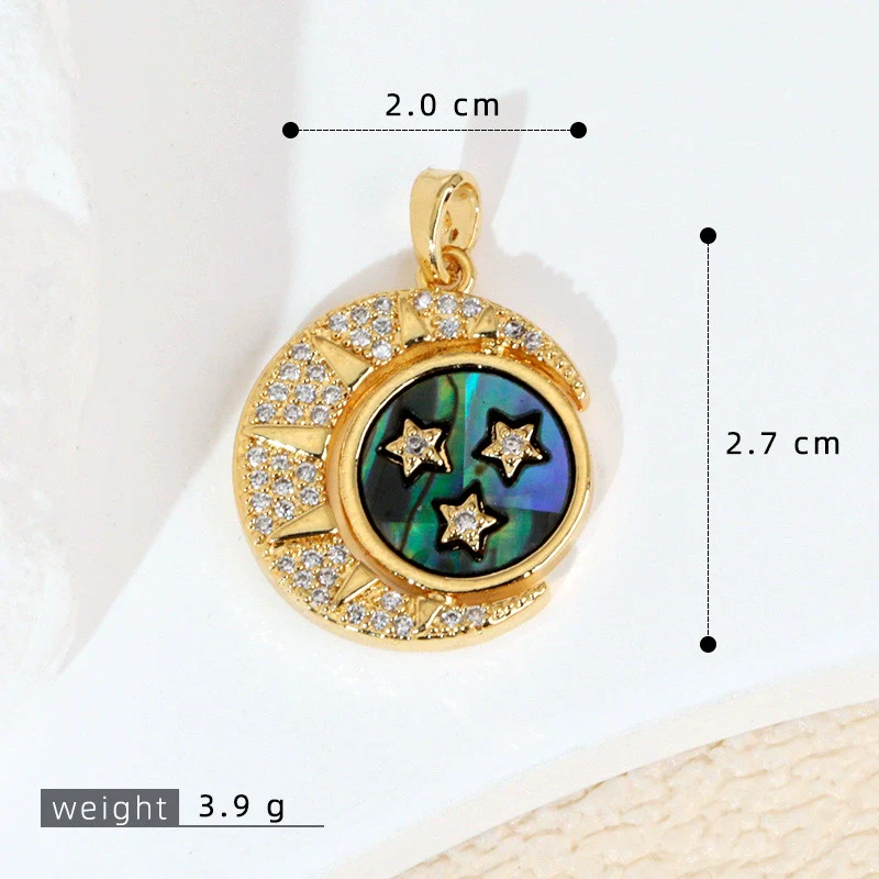 Pendant Necklace Copper Geometric Constellation Star Vintage Electroplating Women's Diy Jewelry Accessories - Image 6