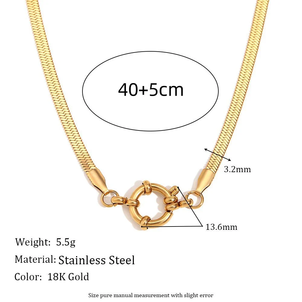 Pendant Necklace Copper Geometric Shape Vacuum Plated 18K Gold Color - Image 31