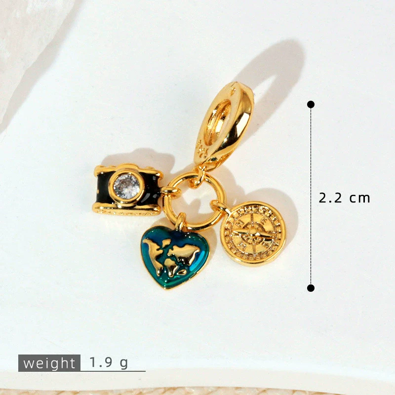 Pendant Necklace Copper Micropaved Zircon Wings Heart Constellation Shape Electroplating Style - Image 27
