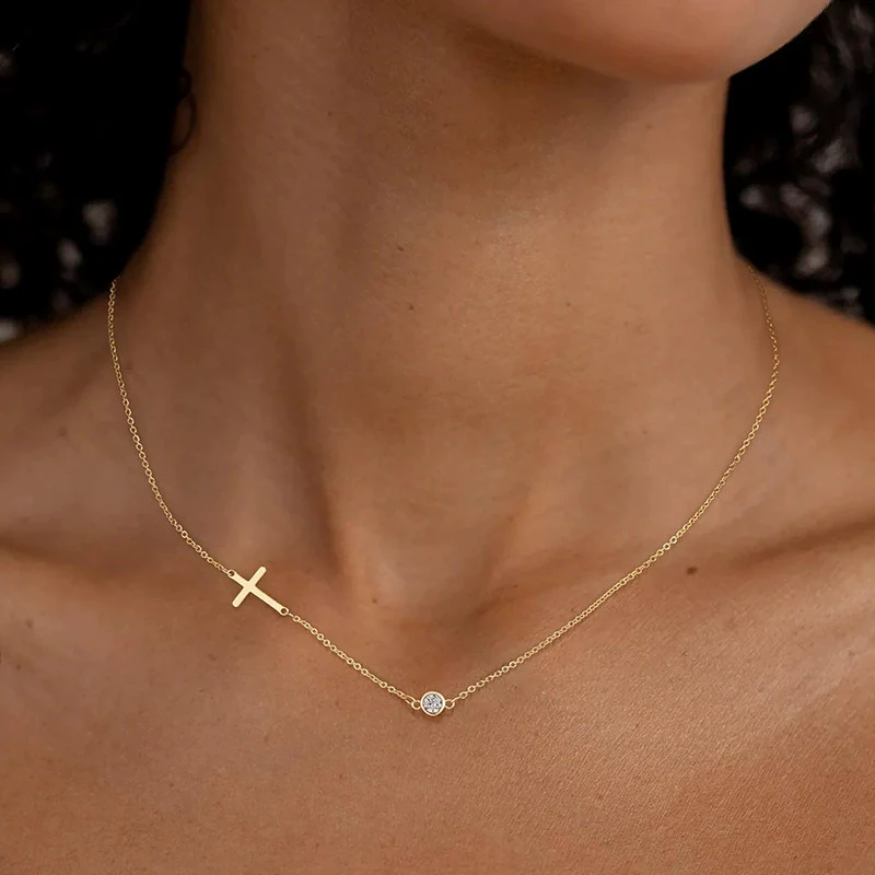 Pendant Necklace Jewelry Copper Plated With Real Gold Geometric Style Electroplating - Image 8