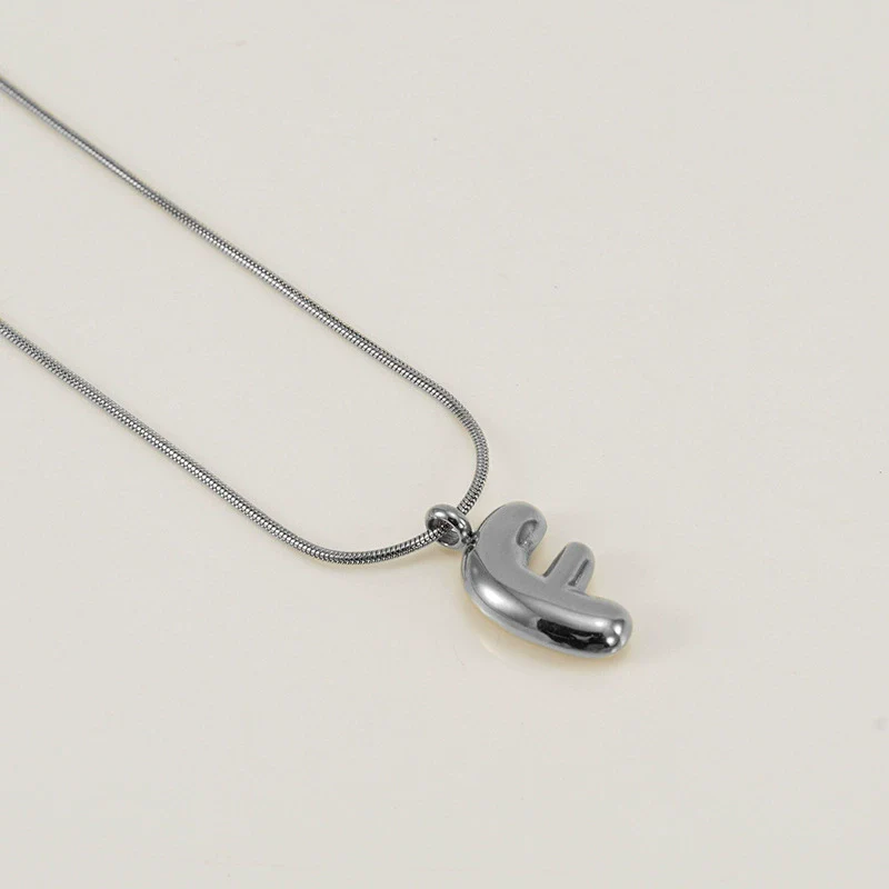 Pendant Necklace Jewelry Gold Plated 316L Stainless Steel With English Letters Pattern - Image 37