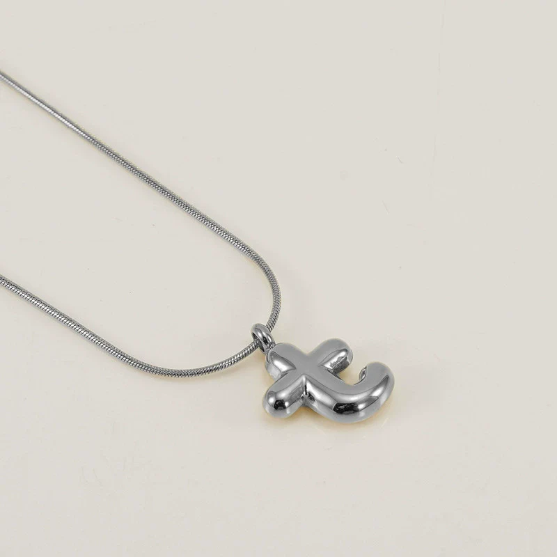 Pendant Necklace Jewelry Gold Plated 316L Stainless Steel With English Letters Pattern - Image 51