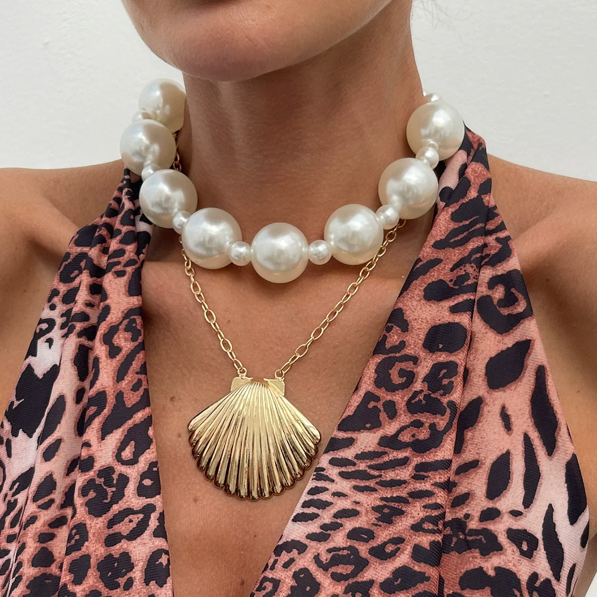 Pendant Necklace Metal Alloy Imitation Pearl Beaded Geometric Electroplating Women's