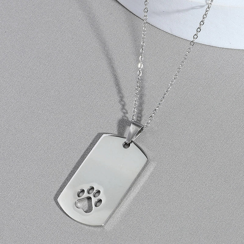 Pendant Stainless Steel Animals Zodiac Hollow Cat Claw Ochain Electroplating Men's - Image 6