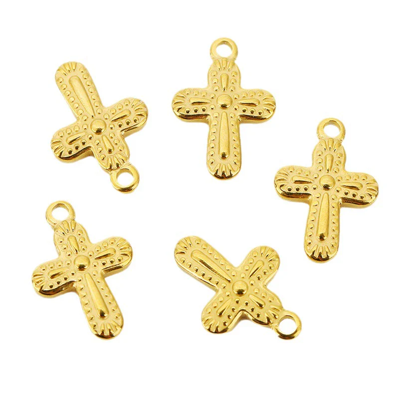 Pendant Stainless Steel Oil Pressure Cross Necklace Accessories - Image 4