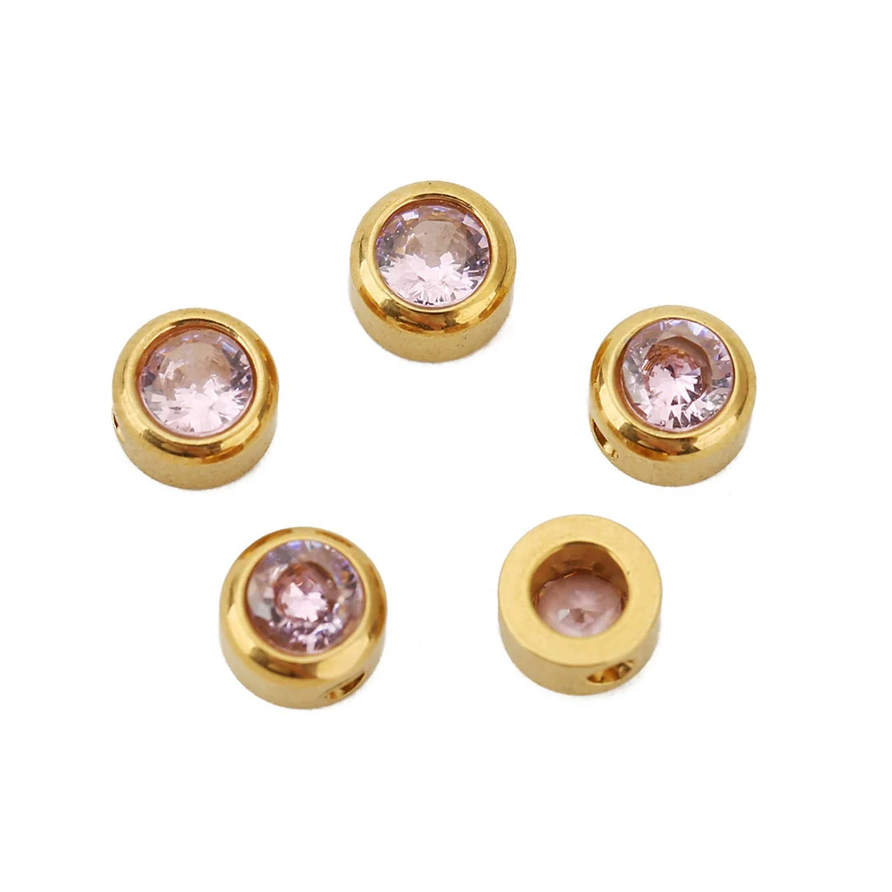 Perforated Beads Stainless Steel Electroplated Cat Eye Beads With Love Pattern - Image 11