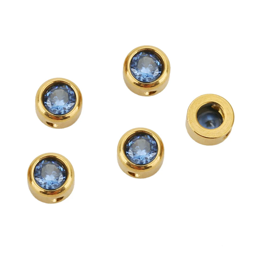 Perforated Beads Stainless Steel Electroplated Cat Eye Beads With Love Pattern - Image 15