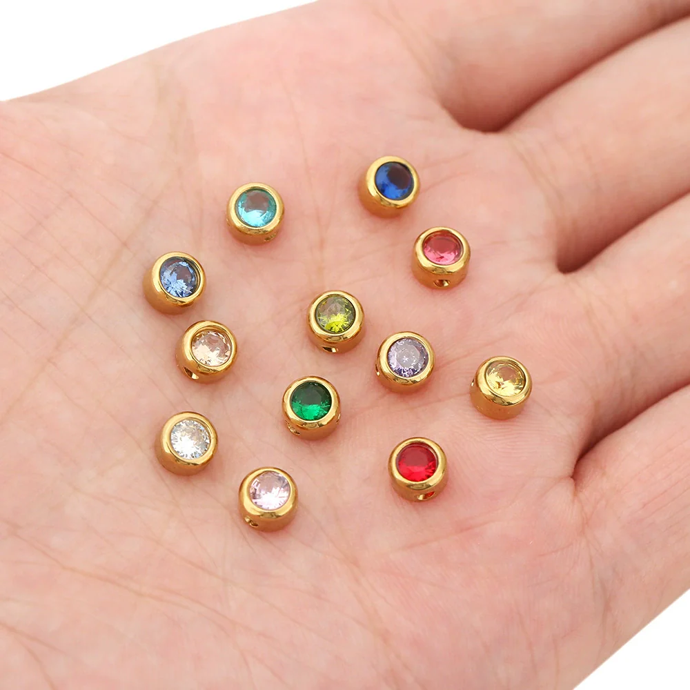 Perforated Beads Stainless Steel Electroplated Cat Eye Beads With Love Pattern - Image 3