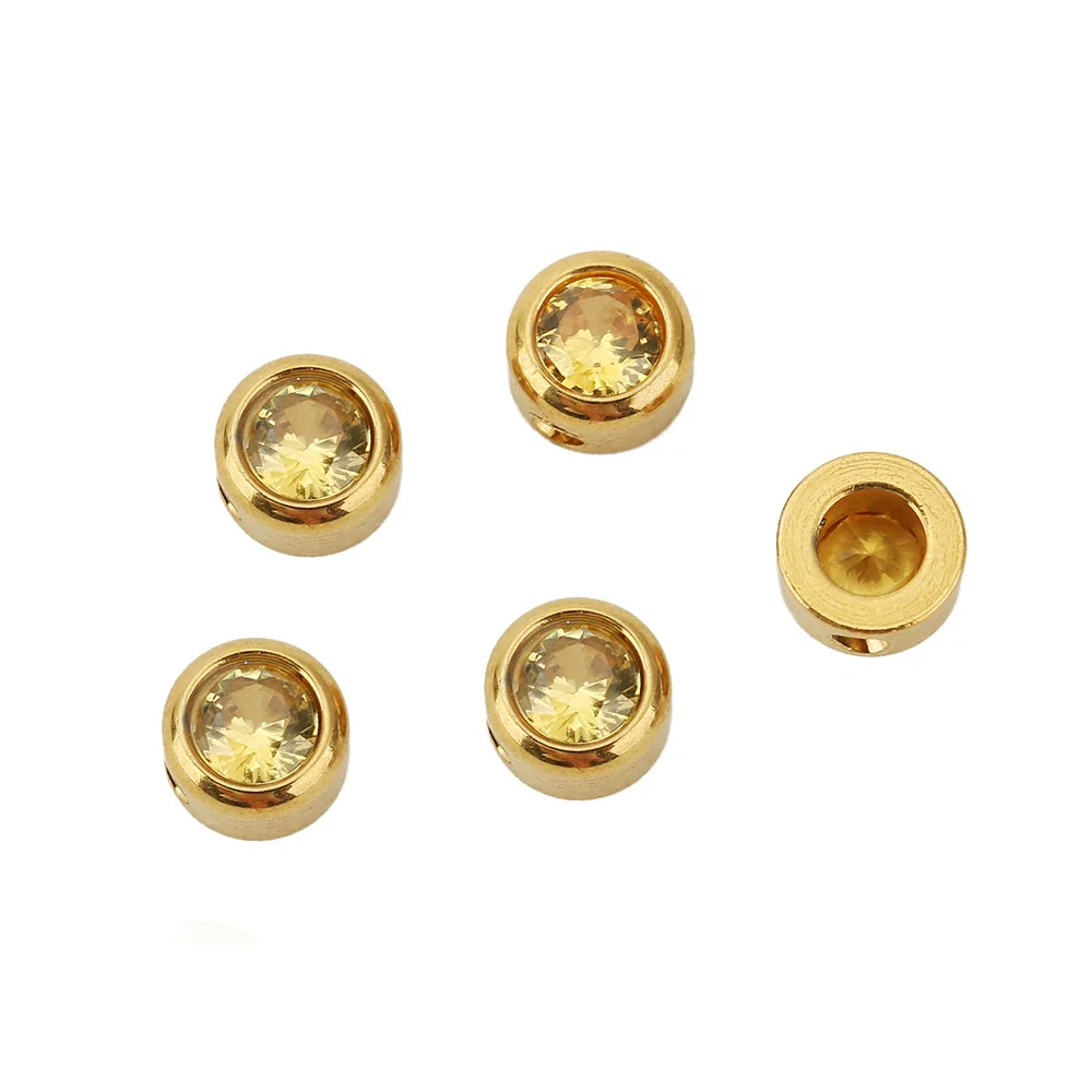 Perforated Beads Stainless Steel Electroplated Cat Eye Beads With Love Pattern - Image 8