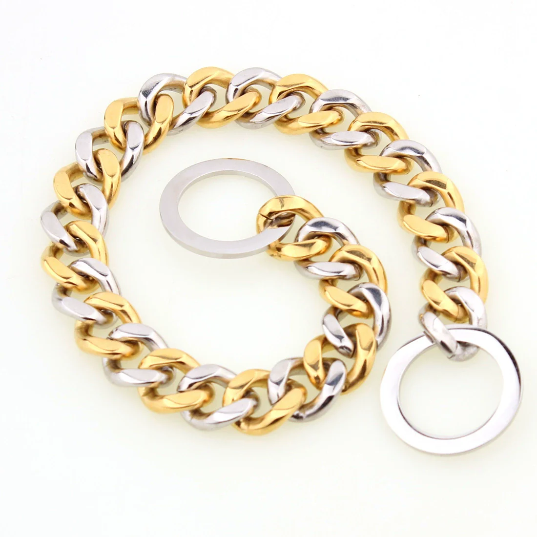 Pet Chain Collar Titanium Steel Sixsided Grinding Chain Polished Vacuum Plating Pit Bull Style - Image 5