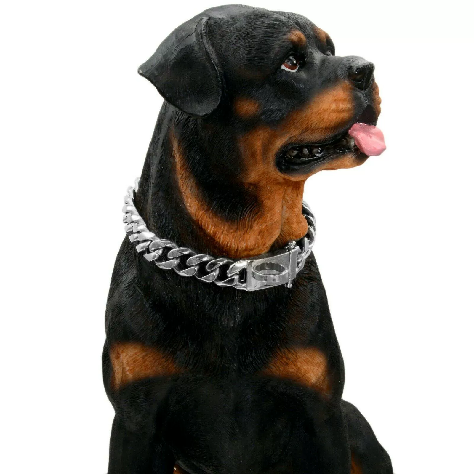 Pet Dog Chain Titanium Steel Sixsided Grinding Encrypted Round Grinding Polished Vacuum Plating - Image 6