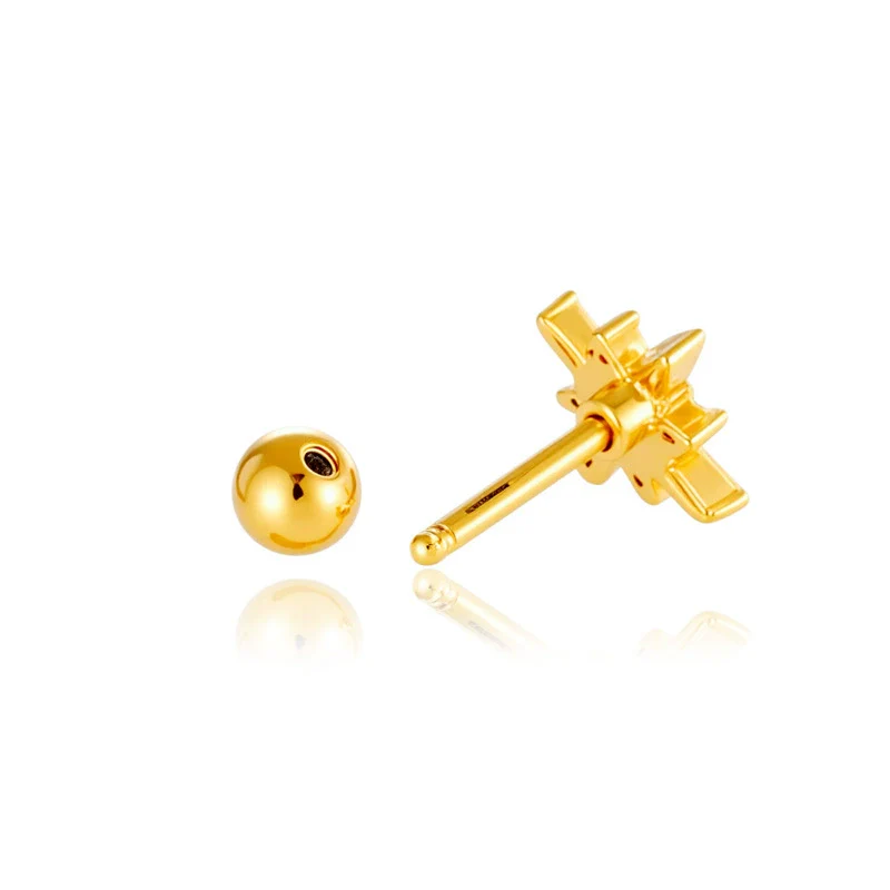 Piercing Earrings Titanium Steel Geometric Electroplated For Women - Image 5