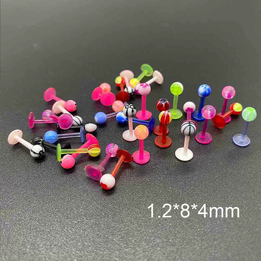 Piercing Jewelry Acrylic Geometric Style Unisex Soft Rod Nose Ring And Mixed Piercing Set - Image 24