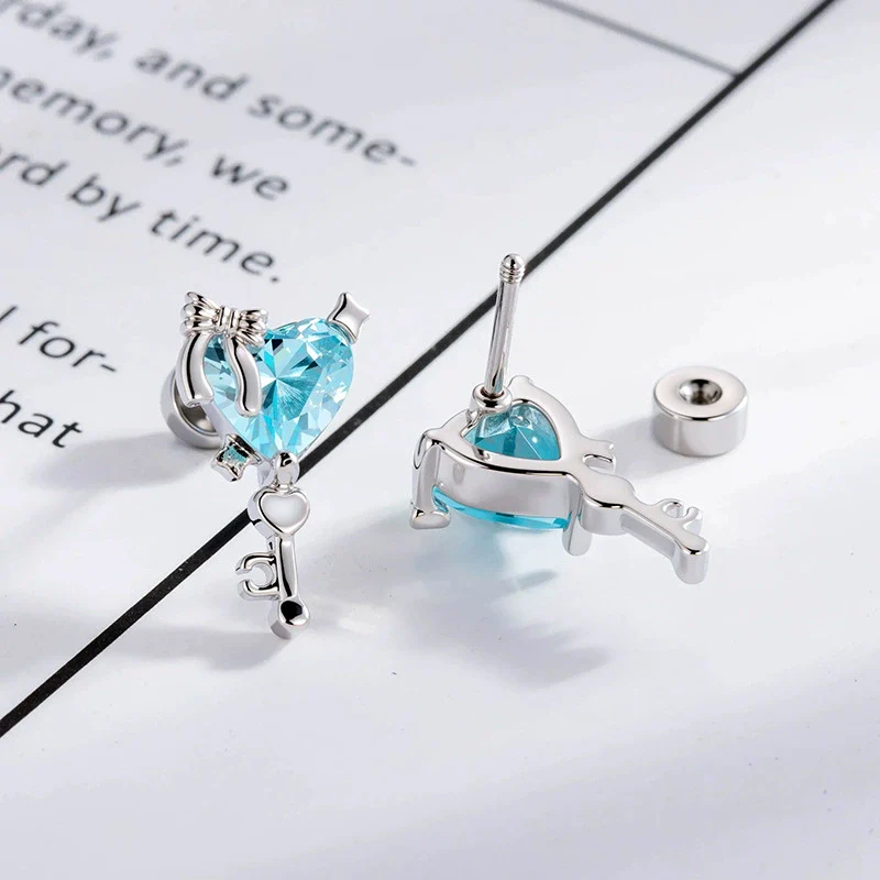Piercing Jewelry Metal Heart Zircon Set Design - Image 2