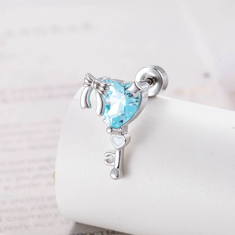 Piercing Jewelry Metal Heart Zircon Set Design - Image 4