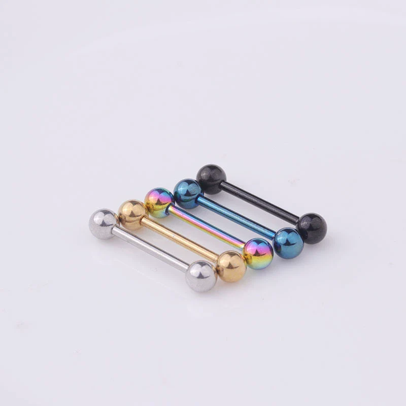 Piercing Jewelry Stainless Steel Geometric Electroplating Tongue Rings Nipple Rings Unisex - Image 9
