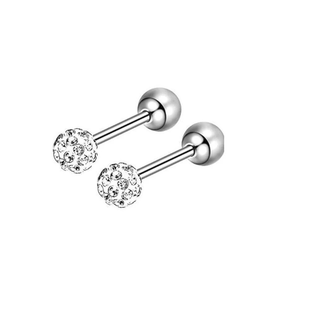 Piercing Jewelry Stainless Steel Lip Nails Zircon Earrings Ear Bone Nails With Crown Pattern Handmade - Image 15
