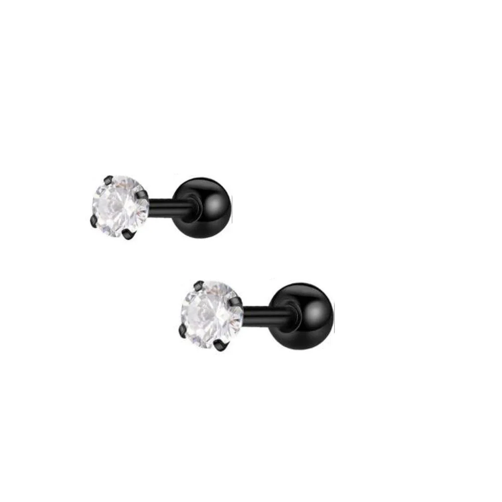 Piercing Jewelry Stainless Steel Lip Nails Zircon Earrings Ear Bone Nails With Crown Pattern Handmade - Image 17