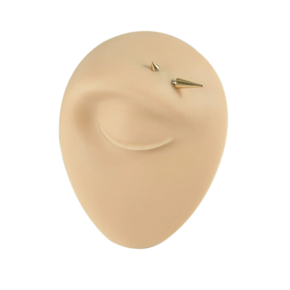 Piercing Stainless Steel Geometric Curved Rod Pointed Cone Eyebrow Nail Ear Nail Ear Bone Nail Electroplated - Image 5