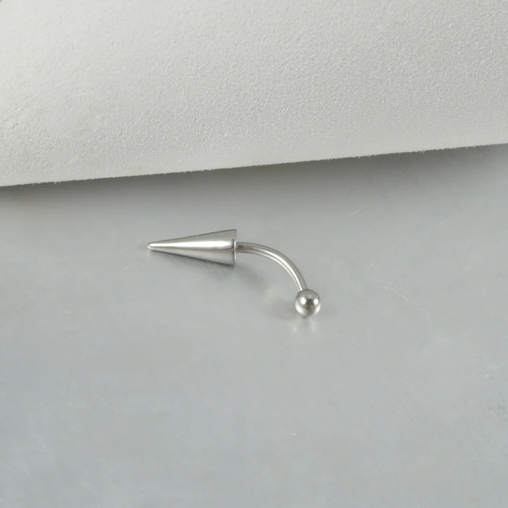Piercing Stainless Steel Geometric Curved Rod Pointed Cone Eyebrow Nail Ear Nail Ear Bone Nail Electroplated - Image 9