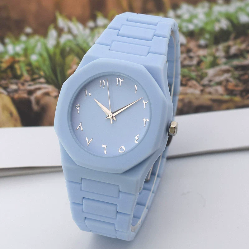 Plastic And Silicone Alloy Men's Leisure Quartz Watch With Round Dial - Image 2
