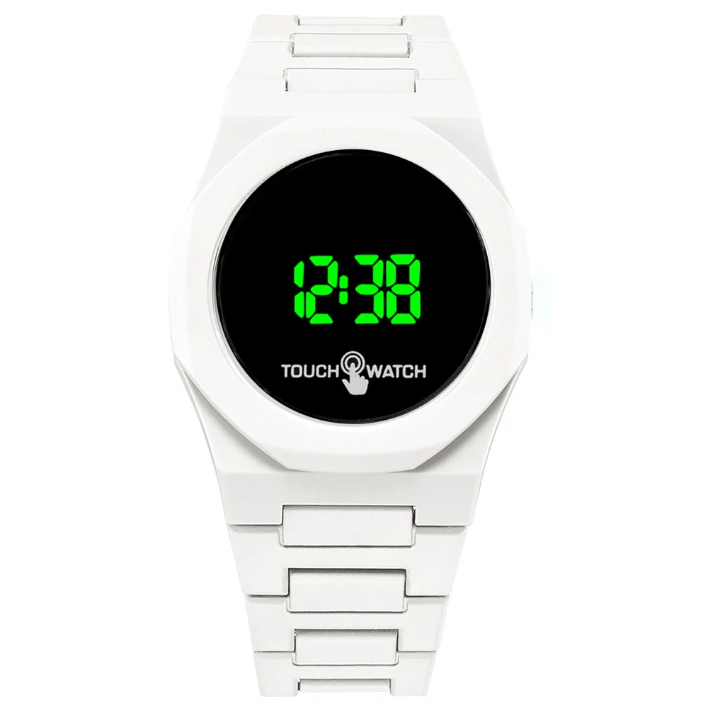 Plastic Electronic Watch Round Dial Simple Style For Men - Image 4