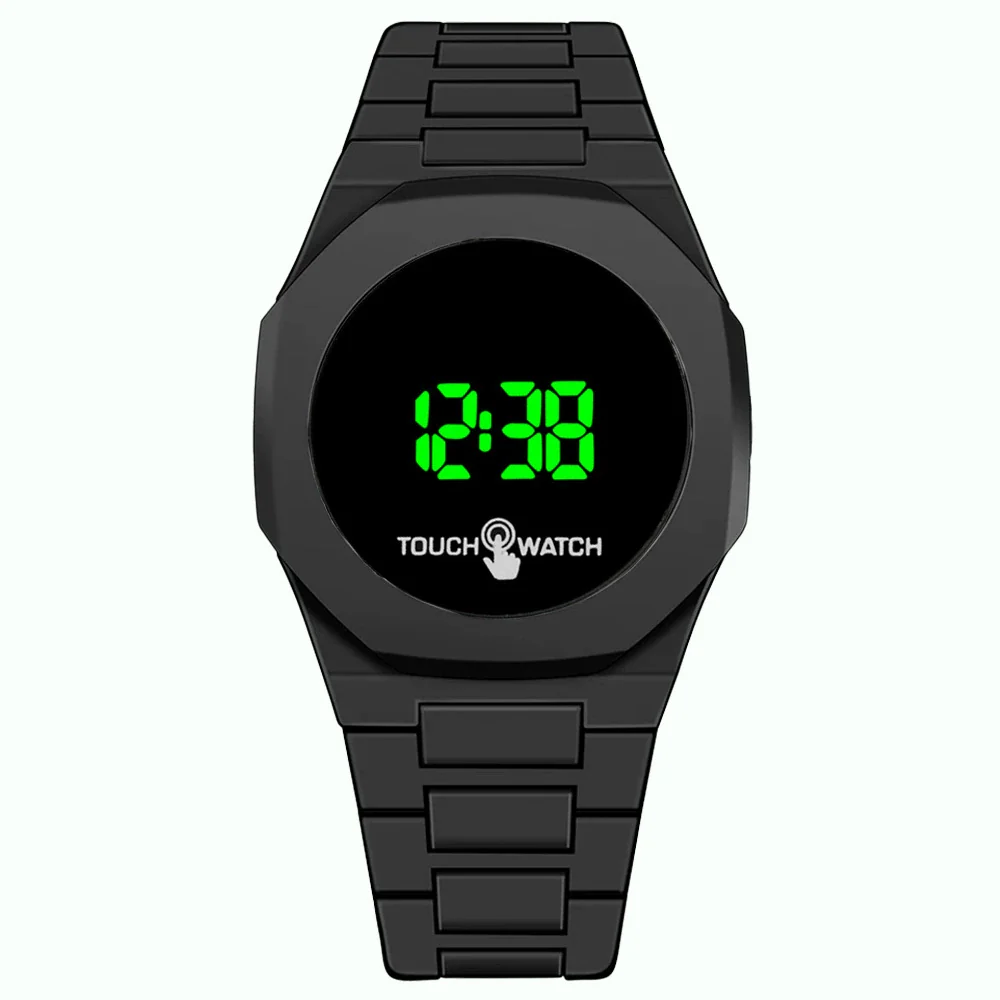 Plastic Electronic Watch Round Dial Simple Style For Men - Image 5