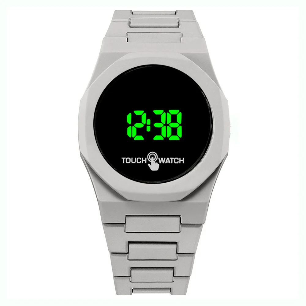 Plastic Electronic Watch Round Dial Simple Style For Men - Image 7