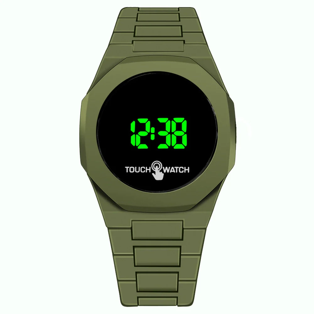 Plastic Electronic Watch Round Dial Simple Style For Men - Image 8