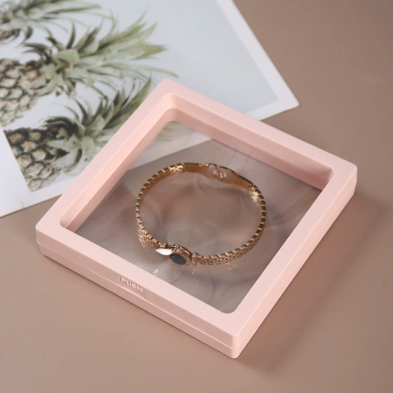 Plastic Jewelry Display And Storage Box For Bracelets With Transparent Elastic Plastic Suspension Packaging - Image 4
