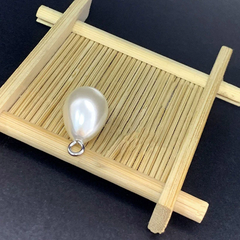 Plastic Resin Pearl Water Drop Pendant Jewelry Accessories Electroplated Diy Necklace Earrings - Image 6
