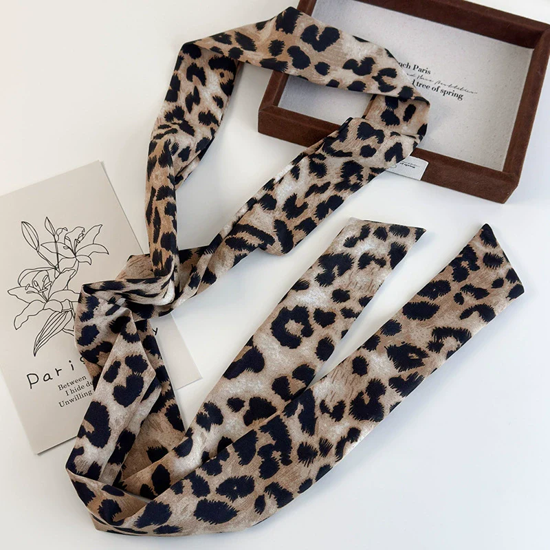 Polyester Tie Dye Leopard Neck Belt And Hair Belt For Women - Image 4