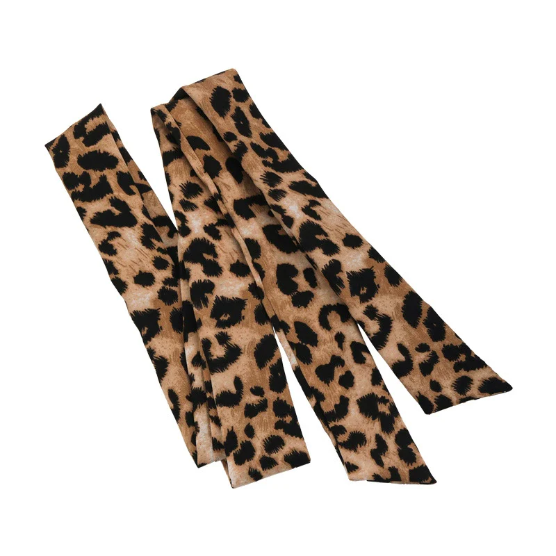 Polyester Tie Dye Leopard Neck Belt And Hair Belt For Women - Image 5