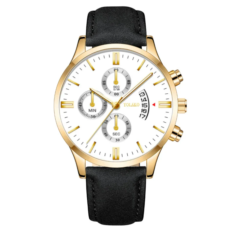 Popular Men's Watch Leather Belt Alloy Case Stainless Steel Buckle Round Dial Fashion Style - Image 10