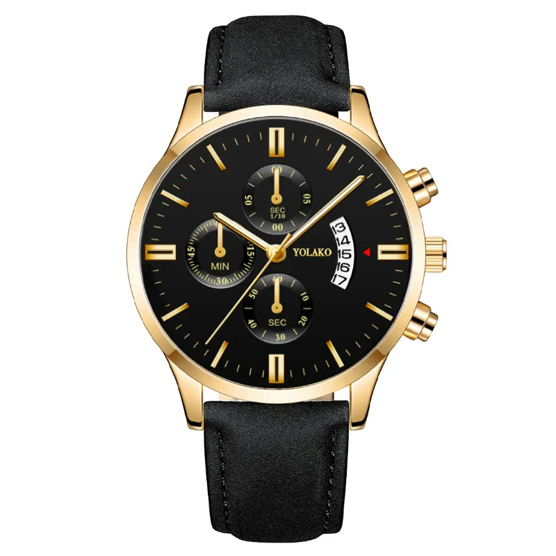 Popular Men's Watch Leather Belt Alloy Case Stainless Steel Buckle Round Dial Fashion Style - Image 11