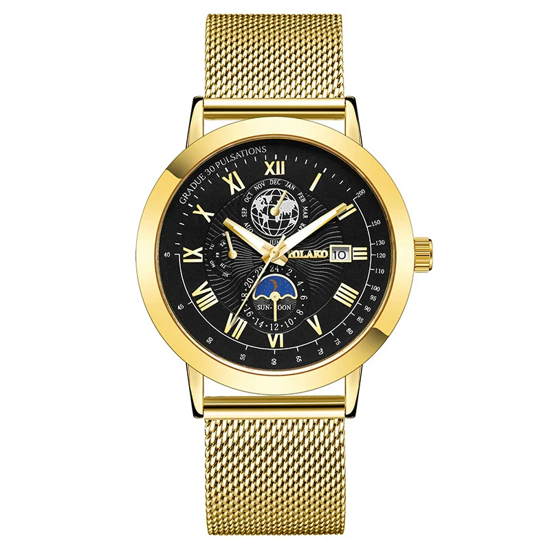 Popular New Fashion Men's Watch Stainless Steel Belt Round Dial Business Style - Image 9