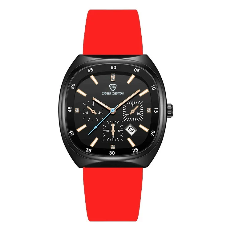 Popular Skinfriendly Silicone Strap Alloy Case Quartz Sports Watch With Mineral Reinforced Glass Mirror And Barrel Shape Dial For Women - Image 5