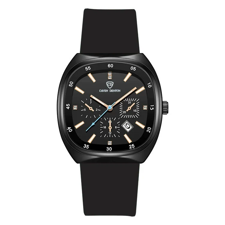 Popular Skinfriendly Silicone Strap Alloy Case Quartz Sports Watch With Mineral Reinforced Glass Mirror And Barrel Shape Dial For Women - Image 7