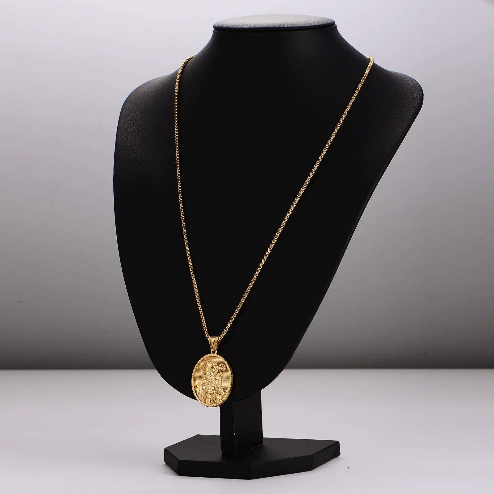 Powder Cast Saint Shaped Handheld Staff Unique Geometric Retro Pendant - Image 4