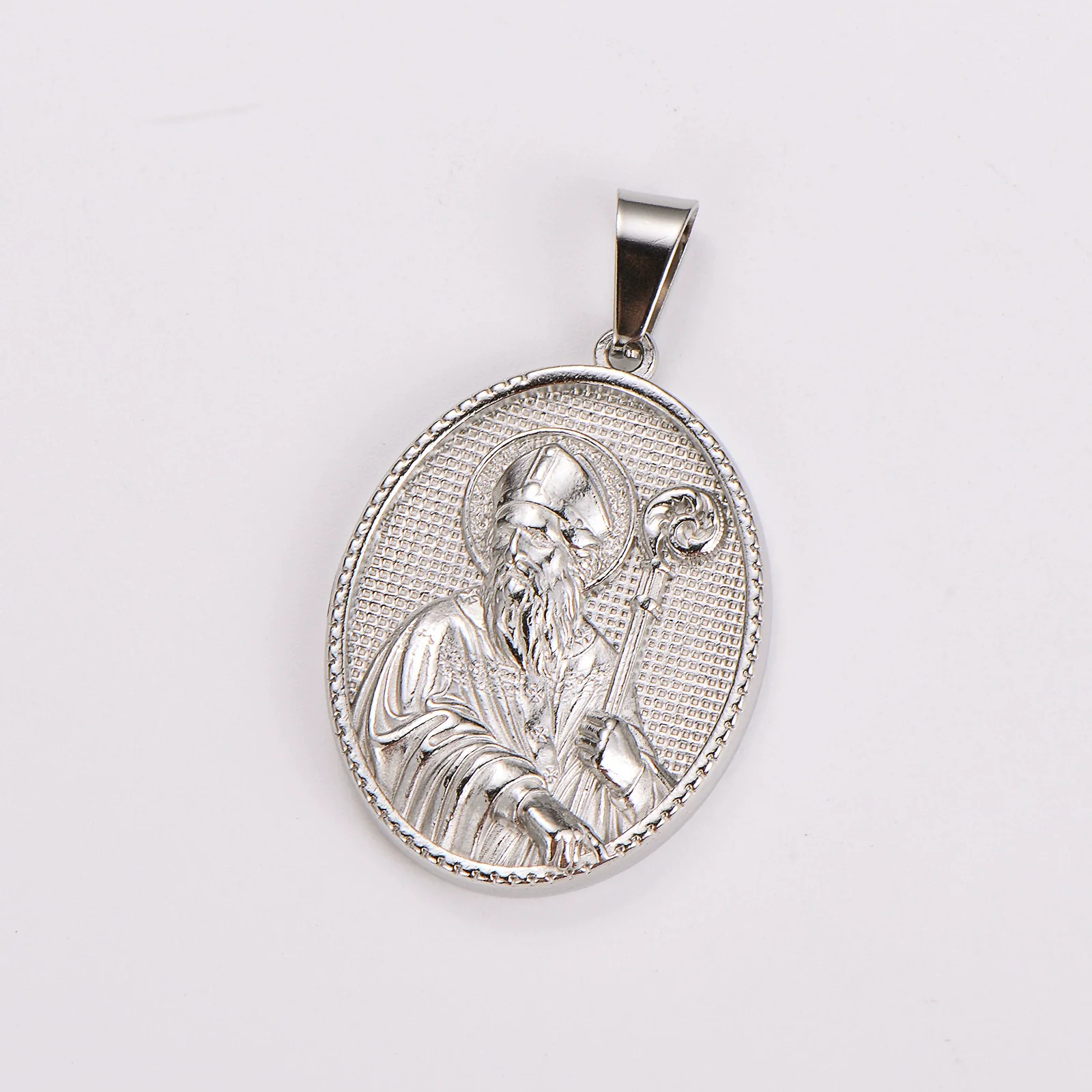 Powder Cast Saint Shaped Handheld Staff Unique Geometric Retro Pendant - Image 6